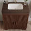 Meuble-lavabo à poser en pierre frittée 30 po avec évier en céramique-134320056