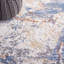 Tapis en polypropylène / polyester tissé à la machine Cherylee en crème / gris / bleu-1371443848