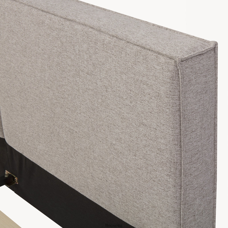 Lit plateforme tapissier grand capitonné Modern, Beige