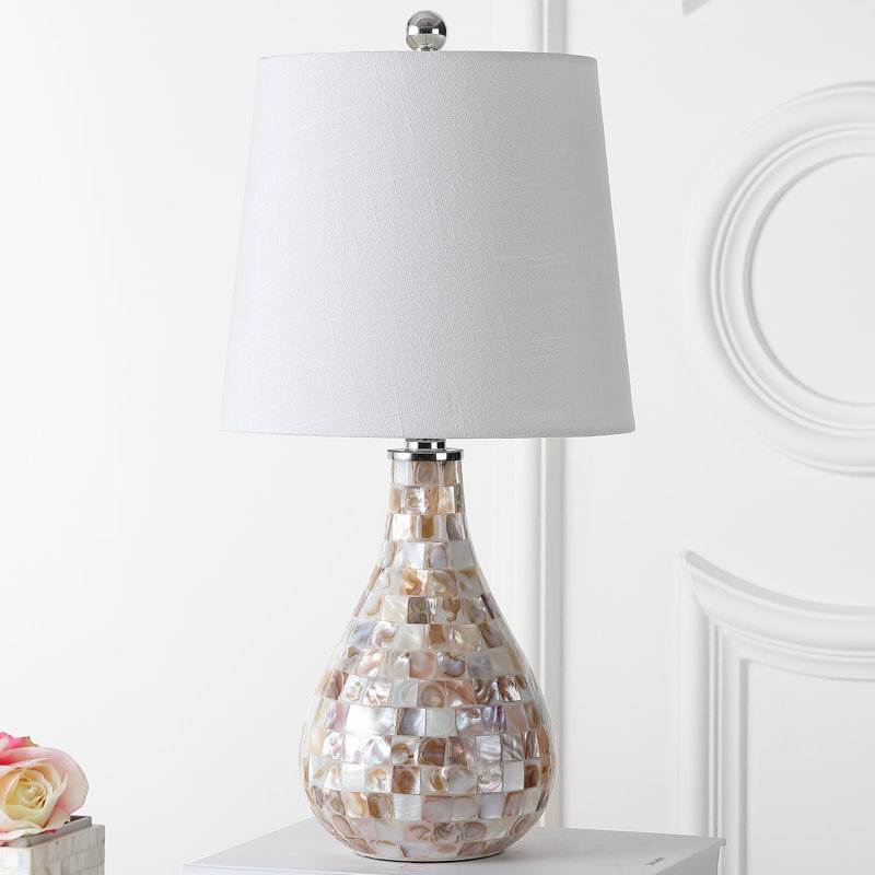 Carolyne Resin Table Lamp, Beige