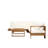 Clayton Outdoor 4-Piece Acacia Wood Sectional Patio Sofa Set With Cushions