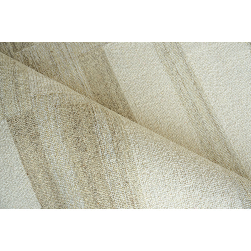 Tero Hand Tufted New Zealand Wool Beige/Ivory Area Rug, 8'X10'