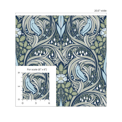 Alfhard Peel & Stick Floral Roll