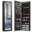 Door Hanging Mirror Jewelry Armoire With Full Length Mirror And 6 Drawers