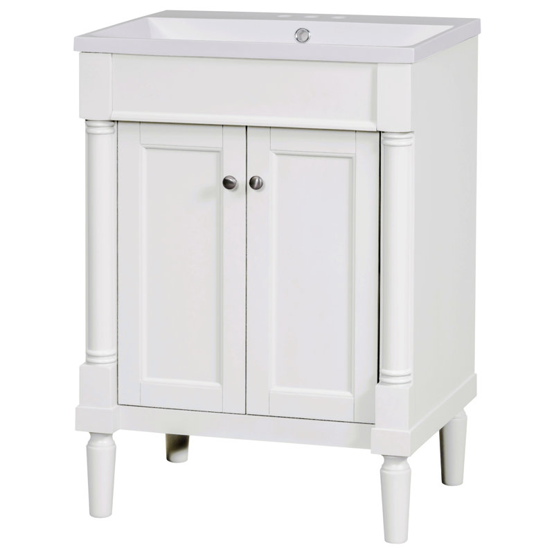 Talanta 24'' Single Bathroom Vanity with Top, White