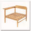 Canapé d'extérieur en bois d'acacia à gauche