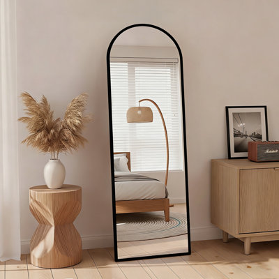 14 x 47 Over The Door - Full Length Hanging Mirror, Aluminum Alloy Framed Wall-mounted Full Length Mirror