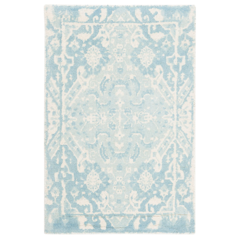 Restoration Vintage Hand Tufted Wool Oriental Rug, Rectangle 4' x 6'