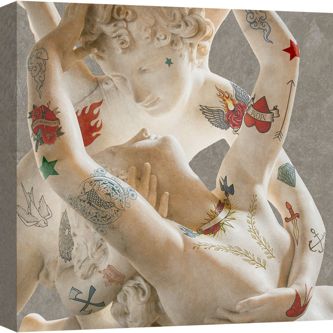 Leinwandbild Tattooed Lovers (Cupid & Psyche) von Steven Hill