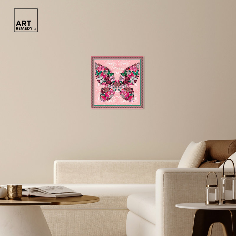 «All Butterflies In One Luxe Canvas» par Everly Quinn, Toile tendue, H 24 po x l 24 po
