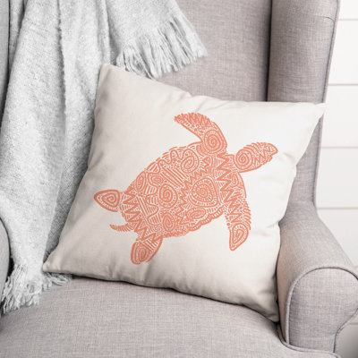  Sea Turtle Square Pillow Cover & Insert