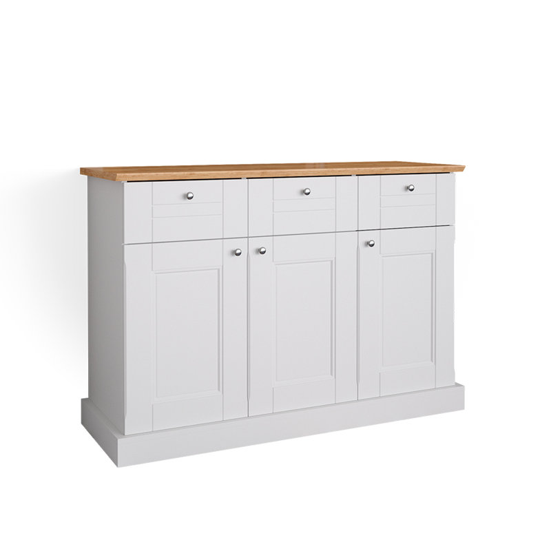 Burlwood 121.4cm Sideboard, White