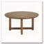 Table basse 32 po en rotin, table basse ronde en bois tissé de rotin