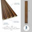 Panneau mural en bois 94,9 po L x 5,75 po, panneau mural 3D pour décoration murale intérieure-63302349