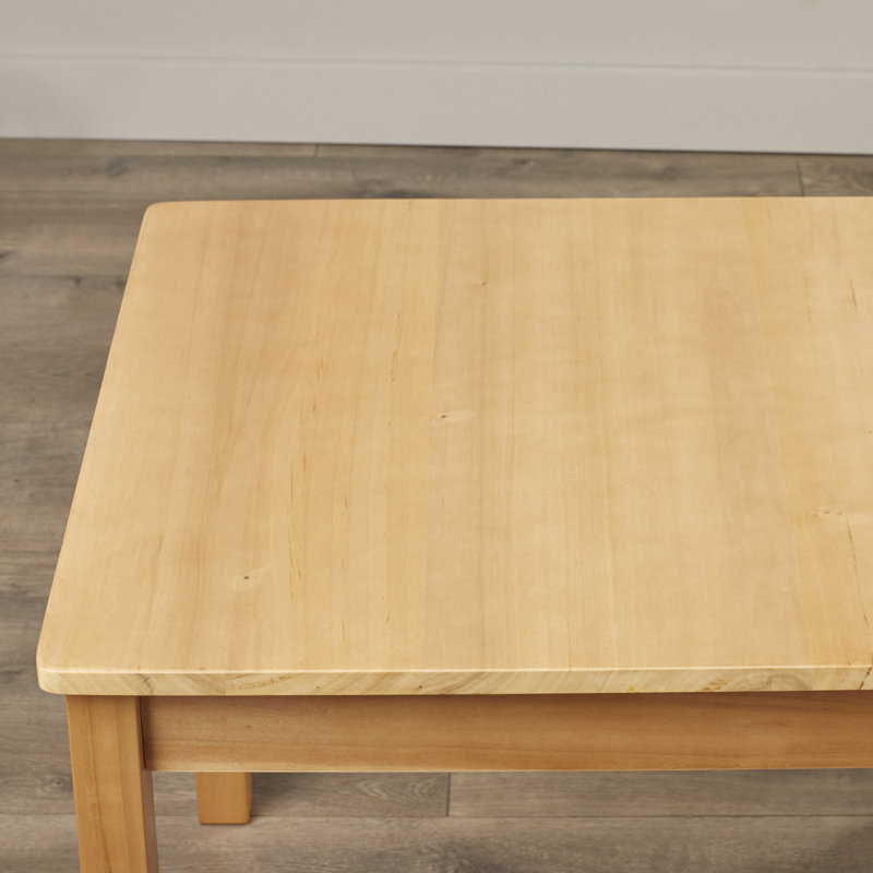 Wooden Farmhouse Table & 4 Chair Set, Natural