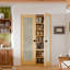 Portes intérieures françaises pour garde-manger intérieur - 1 porte Lite standard givrée avec portes en pin massif avec poignée (sans cadre)-113475226