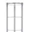 Étagère triangulaire en verre trempé, 5 tablettes verticales pour zones de vie principales, design épuré, dos ouvert, tablette avec poids minimal de 28,17 lb