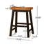 Tabouret de selle 24 po en noyer