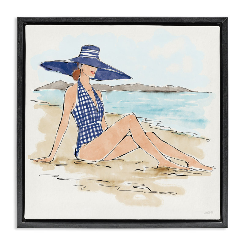  Art mural en toile Sun Suning Beauty Floater par Anne Tavoletti, H 18 po x l 18 po, Cadre flottant noir de jais