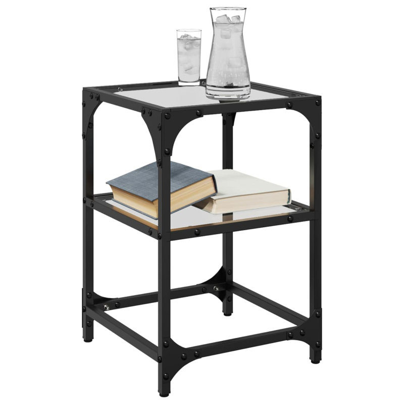 Alleene Coffee Table with Storage, Transparent, 45cm H x 30cm L x 30cm W