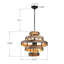Lustre géométrique en bois 6 lumières Dendy