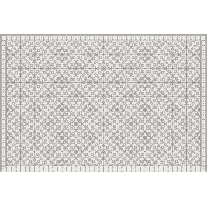 Emitt Vinyl Machine Printed Area Rug, Rectangle 5'3" x 7'10.5"
