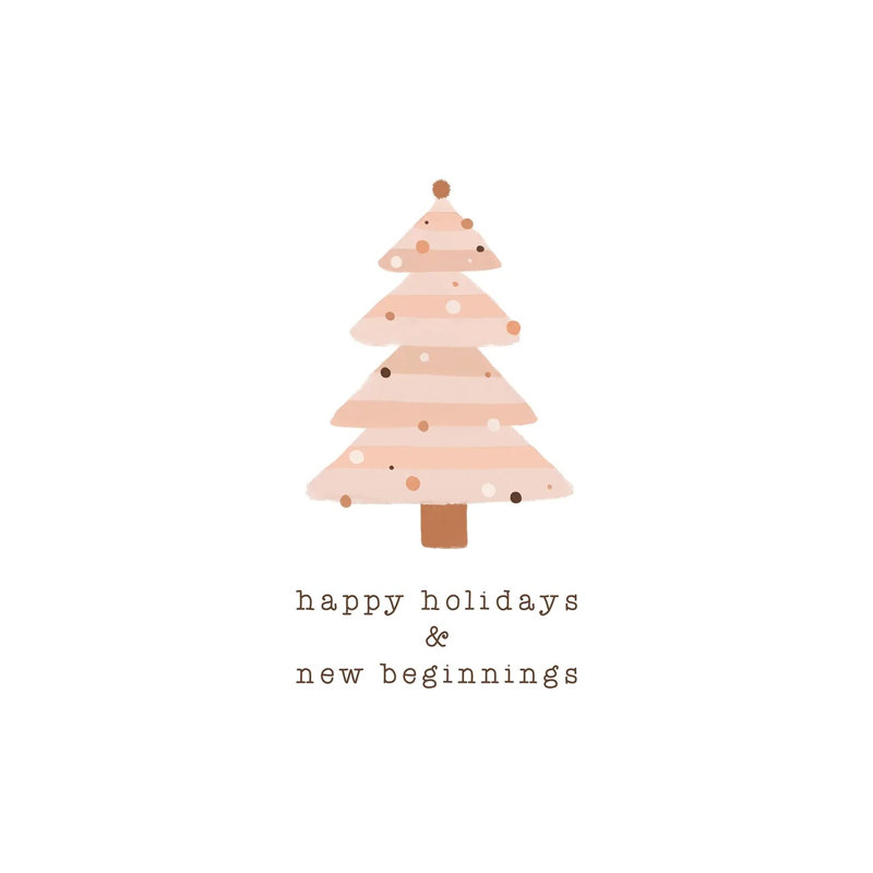 « Happy Holidays & New commencements » par Orara studio, reproduction d’art, H 60 po x l 40po x P 1,5 po, Toile tendue