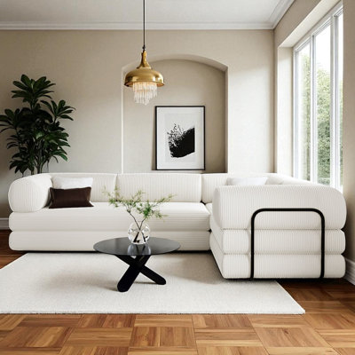 Modular Upholstered Boneless Sectional Sofa Bed