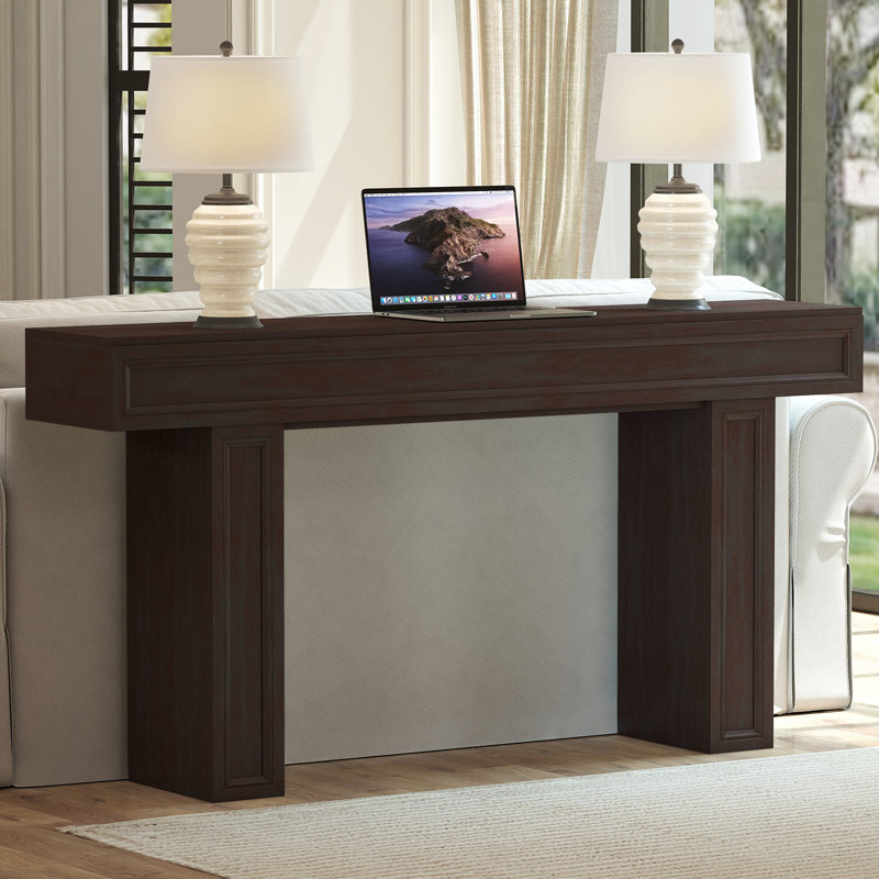 63" Wooden Console Table, Cherry