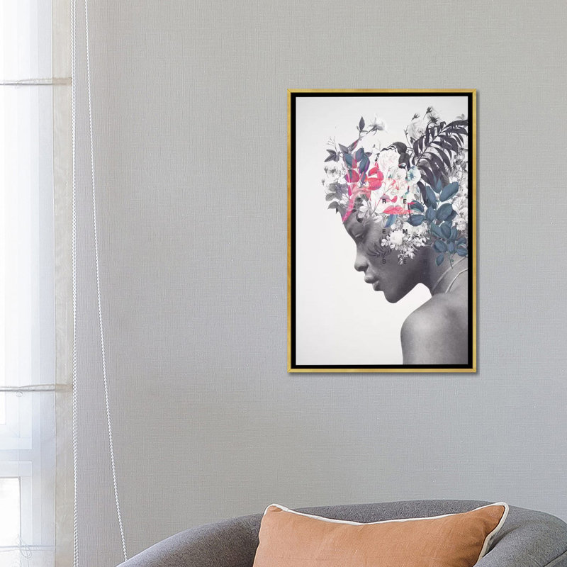 Impression « Memento » par Frank Moth, Toile encadrée d'or, Pas de tapis, H 26 po x l 18 po x 1,5 po