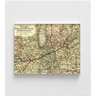 Toledo Wabash And Western Railway Company Poster, Antique Railway Print, Train Poster, Old Railroad Wall Art