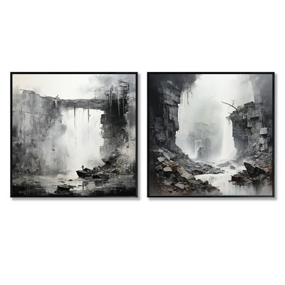 Hazlehurst - Waterfall Square Collage Set Of 2