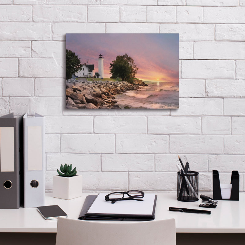 «Sunset At Tibbetts Point» sur toile par Lori Deiter, H 12 po x l 18 po x P 0,75 po