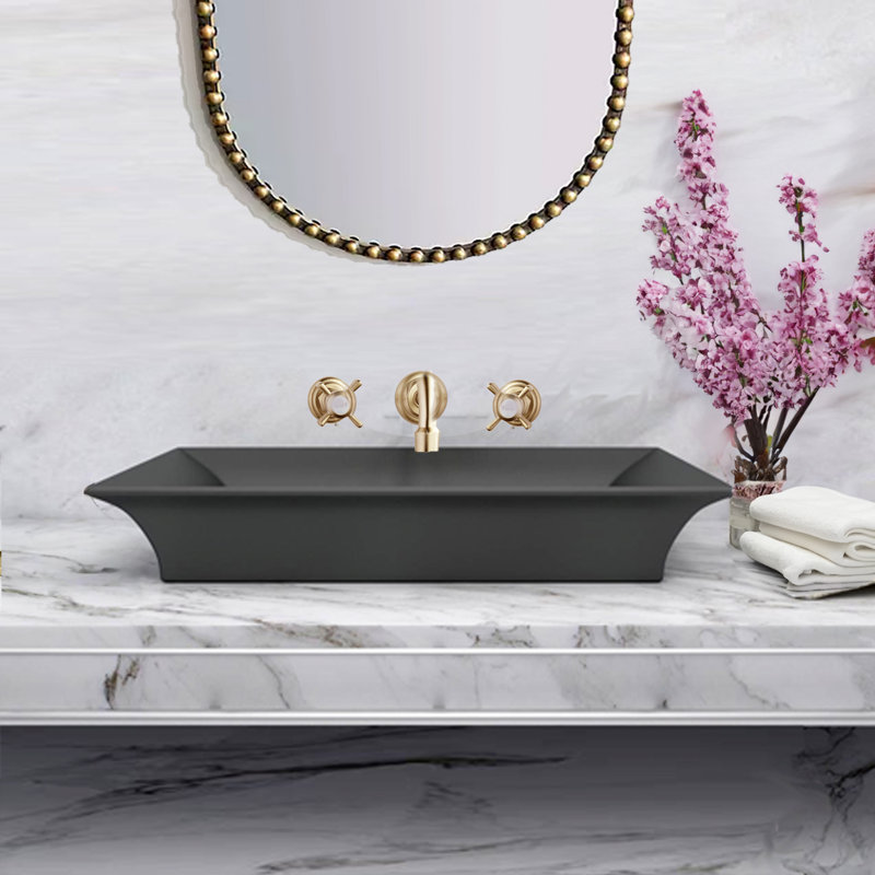 Regatta 24.25'' L Bathroom Sink, Bluff Concrete