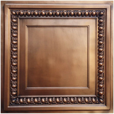 Carreau de plafond en PVC vieilli à coller ou à coller 2,08 pi. X 2,08 pi.