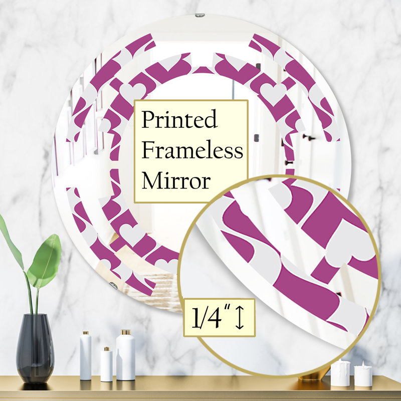 Miroir mural Space Coastal, 31,5 po x 31,5 po, Motif abstrait