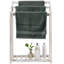Wood Freestanding Blanket Quilts Rack with Bottom Shelf