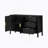 Sideboard With 3 Drawers, Storage Buffet Cabinet With Hooks For Living Room, Entryway, Hallway.-859031813