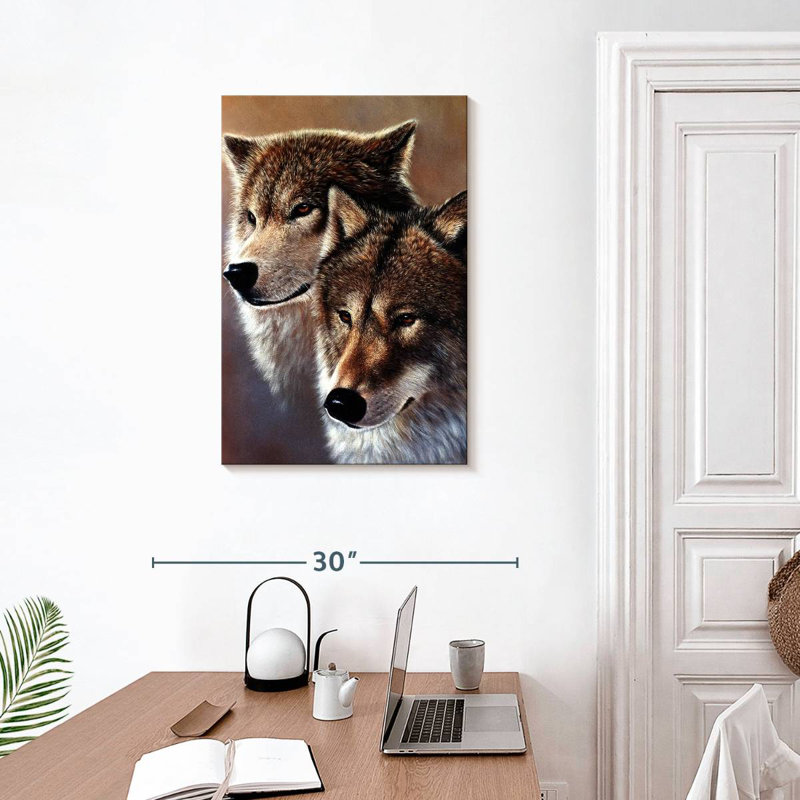 Brampt Fearless Wolves, 30" H x 20" W