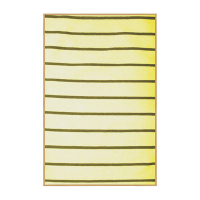 Tapis contemporains jaunes lavables à la machine 1179