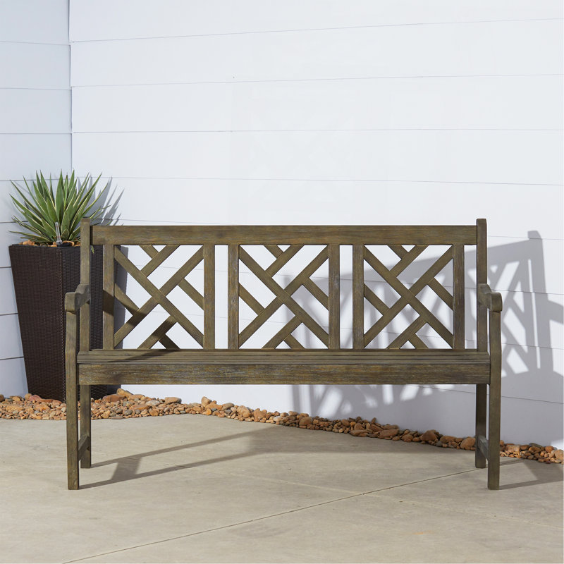 Banc de jardin en bois pour l'extérieur