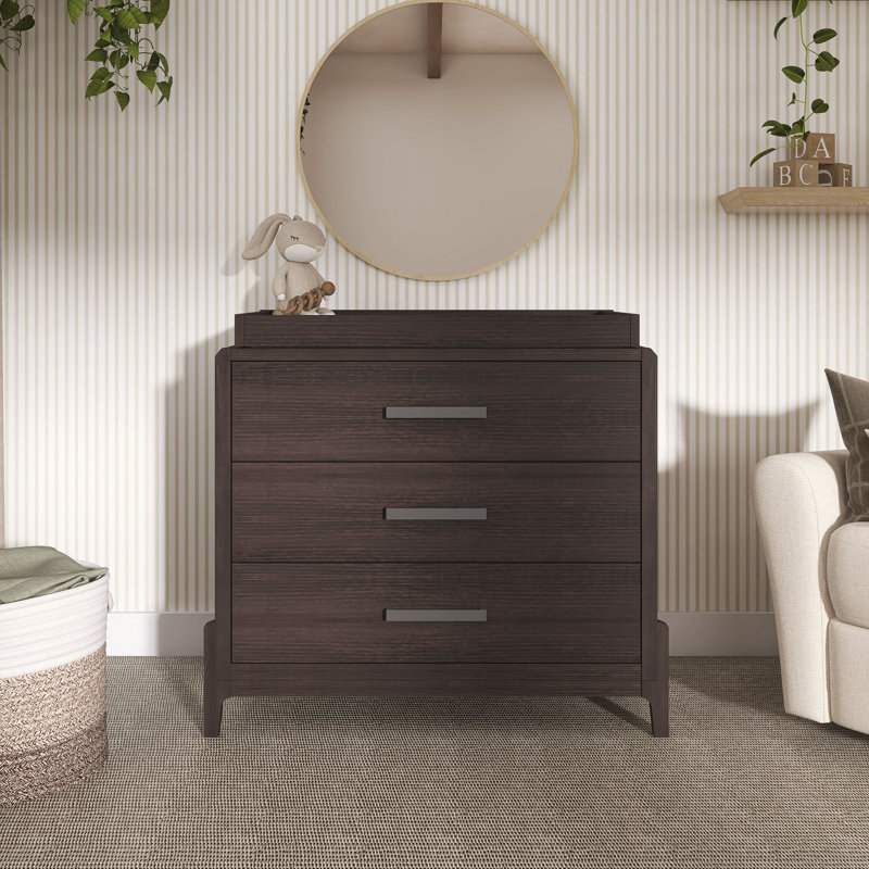 Commode 3 tiroirs avec plateau à langer Atlas