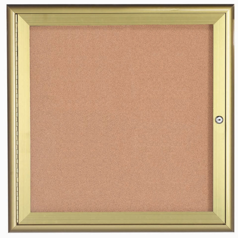 Tableau d'affichage fermé, Or, Un, H 36 po x l 36 po