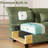 U-Shaped Upholstered Modular Sectional Sofa With Storage, 7 Seat  Corduroy  Couche With Adjustable Arms Backs,Plush Supportive Cushions, Green-178055455