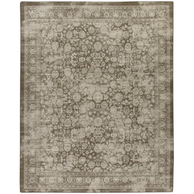 Goutier Camak Shaded Khaki Oriental Area Rug
