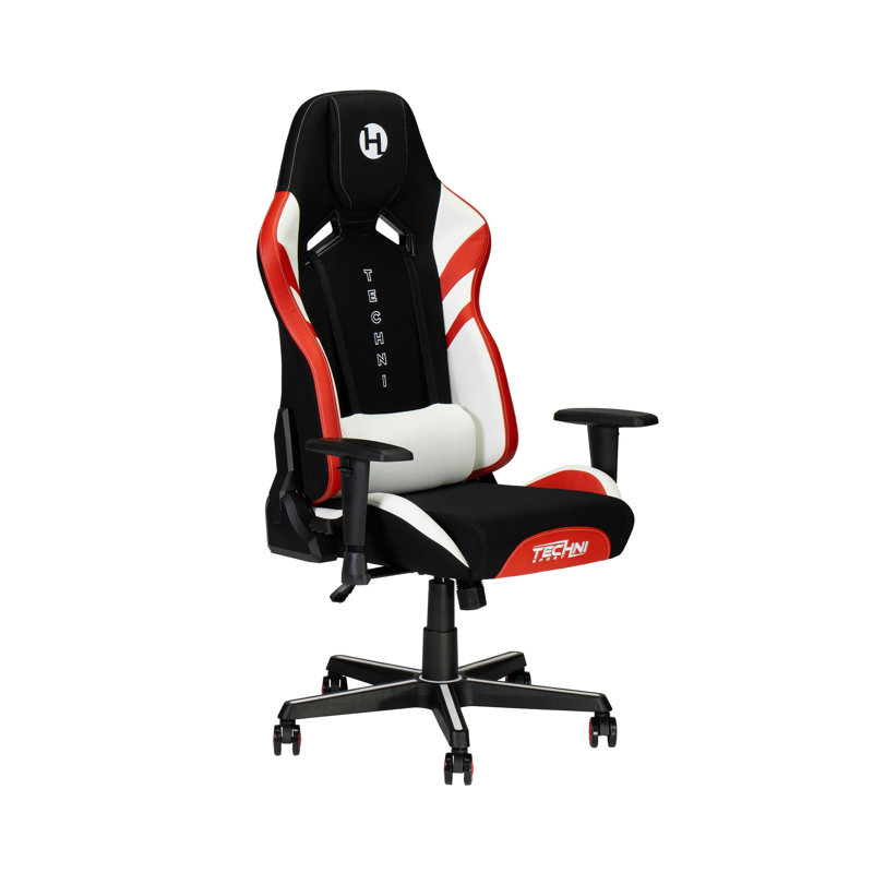 Sport F72 Echo Gaming Chair, Black/Red/White, Black