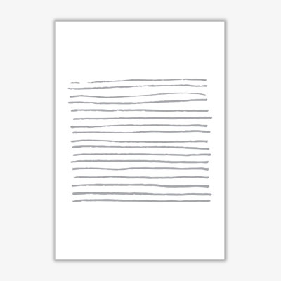 Grey Zebra Lines Abstract - Print