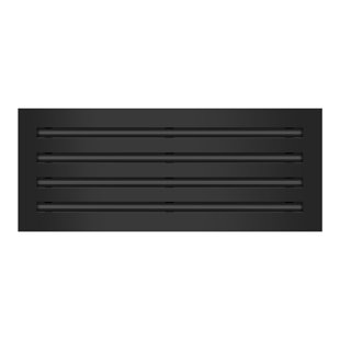 BUILDMART - 20x8 Black Modern AC Vent Cover - Standard Linear Slot Diffuser - Register Grille