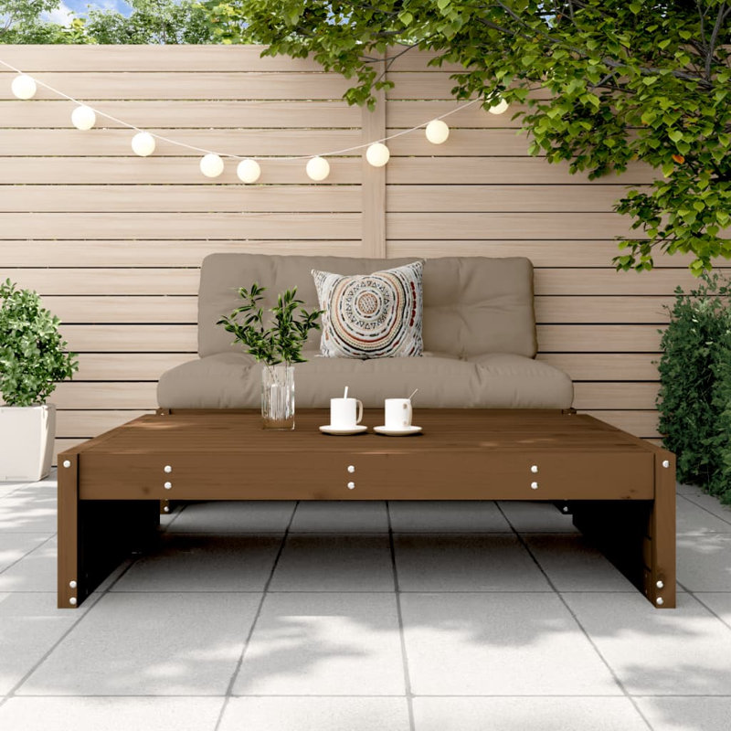 Fredrico Outdoor Ottoman, Honey Brown