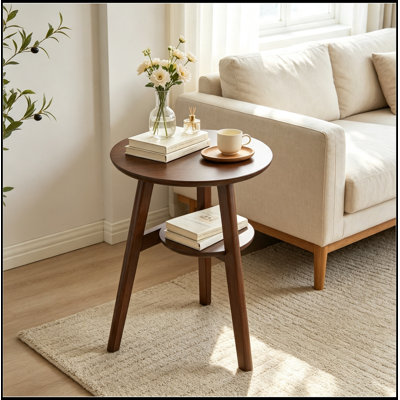 Étagère de rangement en bois à 2 niveaux Suzi
